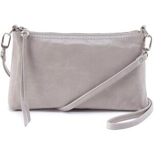 Darcy Crossbody Leather Bag Light Grey Versatile Compact